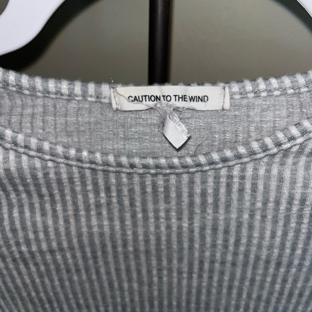 Caution To The Wind Ribbed Knit Top - Picture 2 of 3